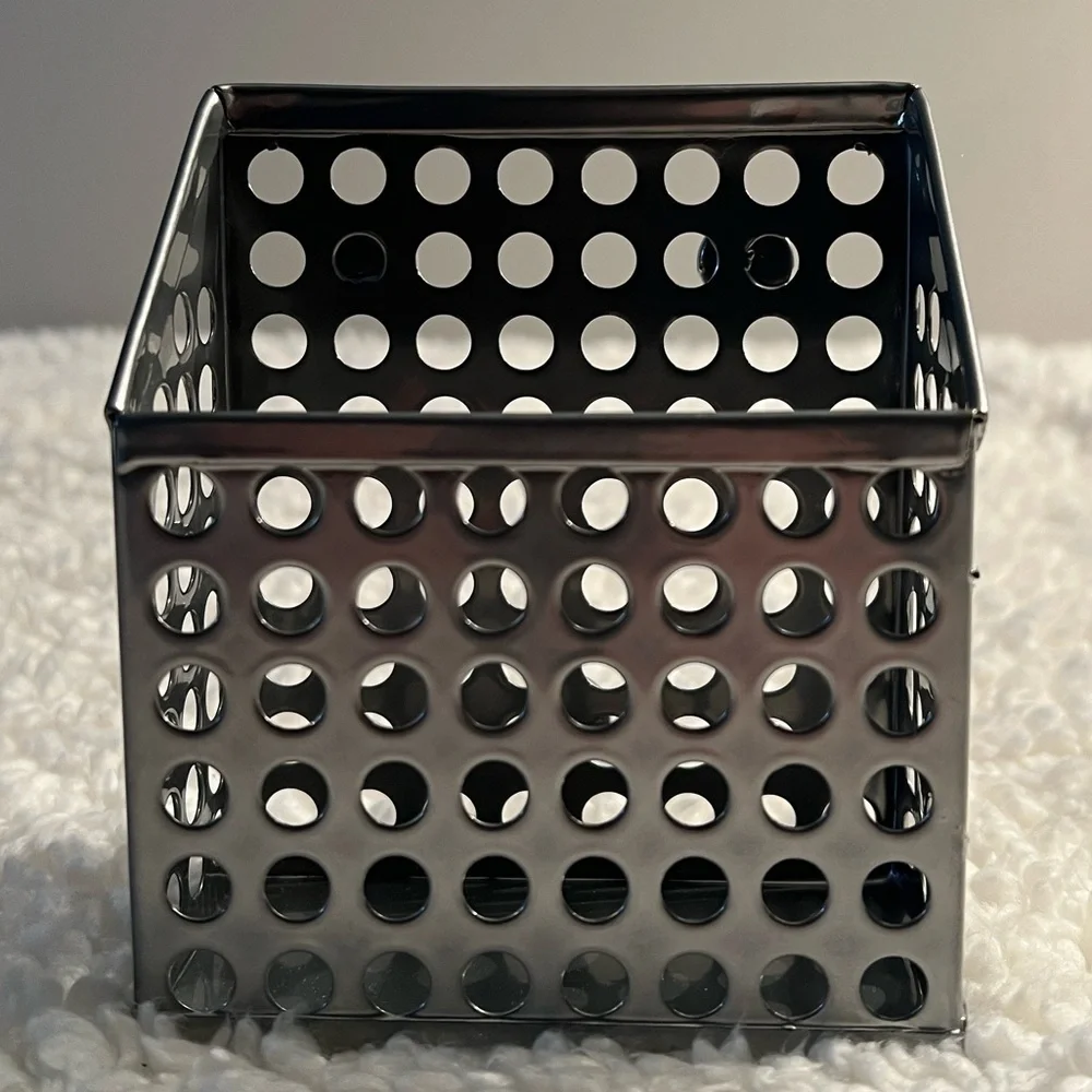 Kikkerland Stainless Magnetic Memo Board with Note Pen Pencil Holder